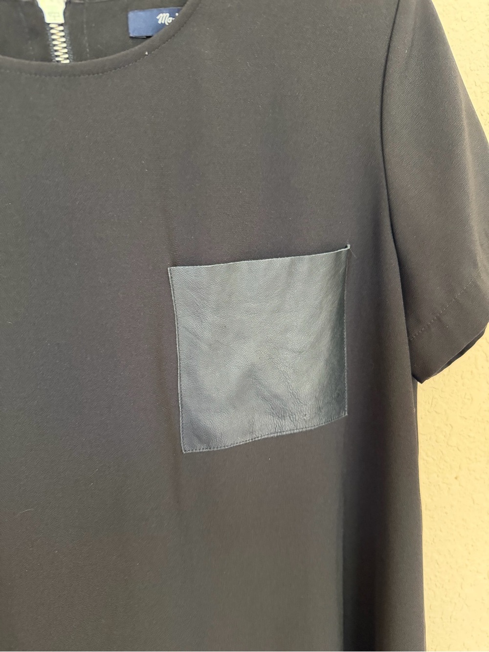 Madewell Black Short Sleeve Pocket T-Shirt Dress - Picture 4 of 7